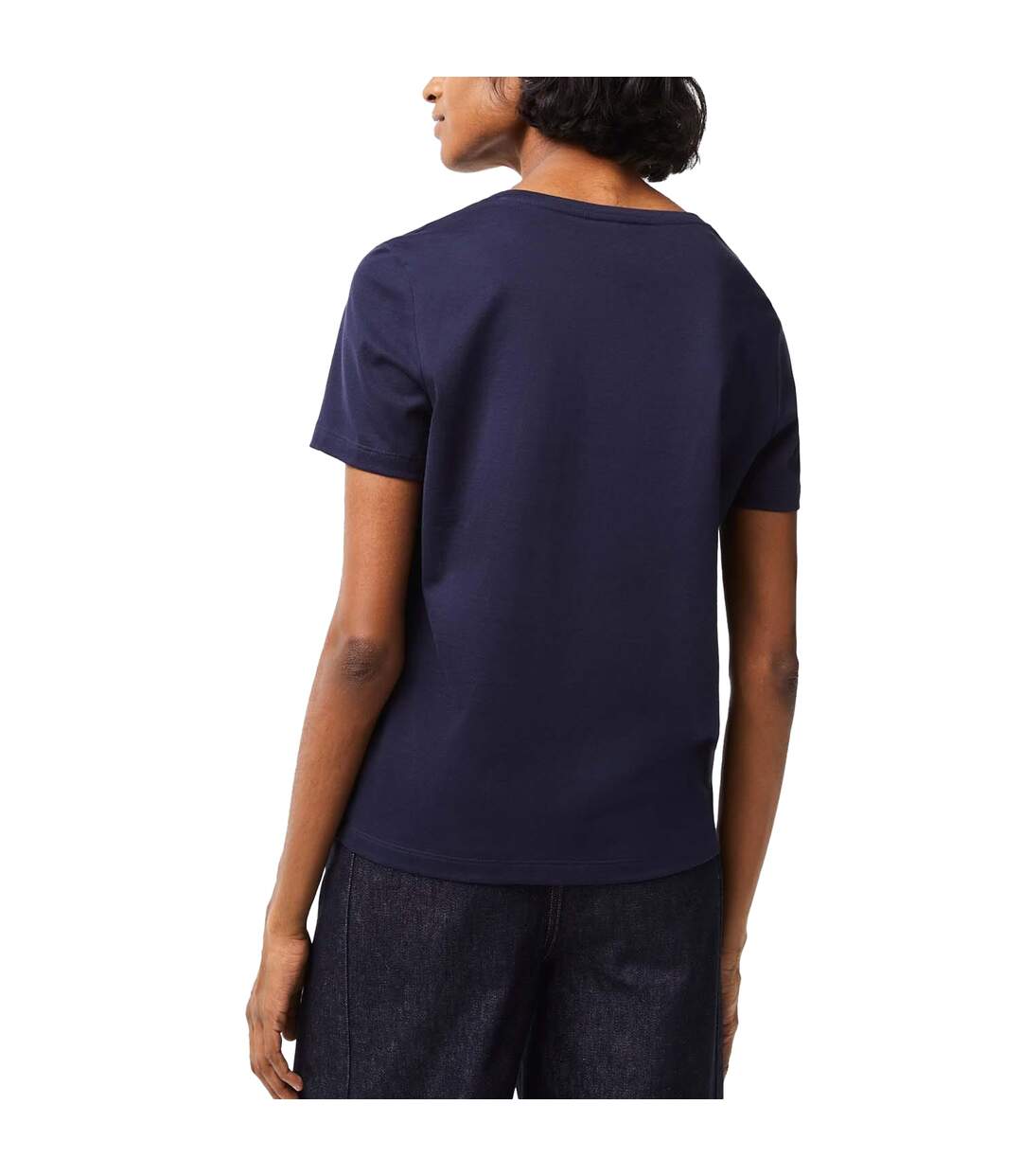 T-shirt femme bleu Lacoste-2
