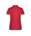 Polo Motif/style À Rayures Femme Rouge Blanc James And Nicholson-2