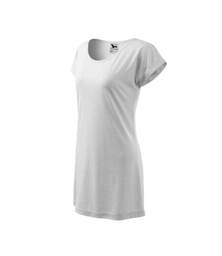 Robe Décontractée Motif/style Uni Love Femme Blanc Malfini