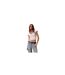 Womens/ladies Ringer Cropped T-shirt Bright White Calvin Klein-1
