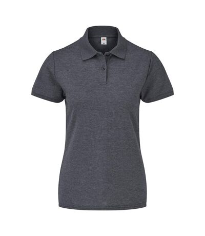 Fruit of the Loom Womens/Ladies Lady Fit Piqué Polo Shirt (Dark Heather Heather)