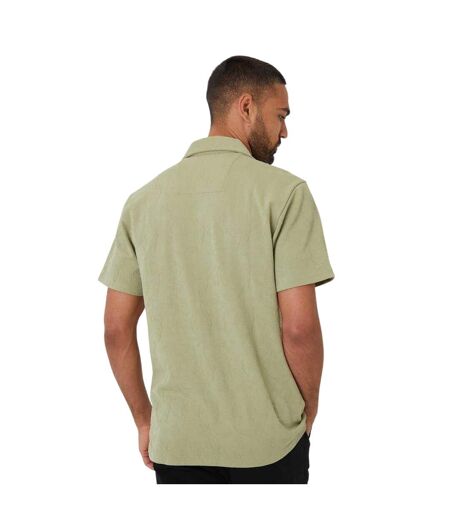 Chemise Manches Courtes Darvel Homme Vert De Gris Clair Threadbare