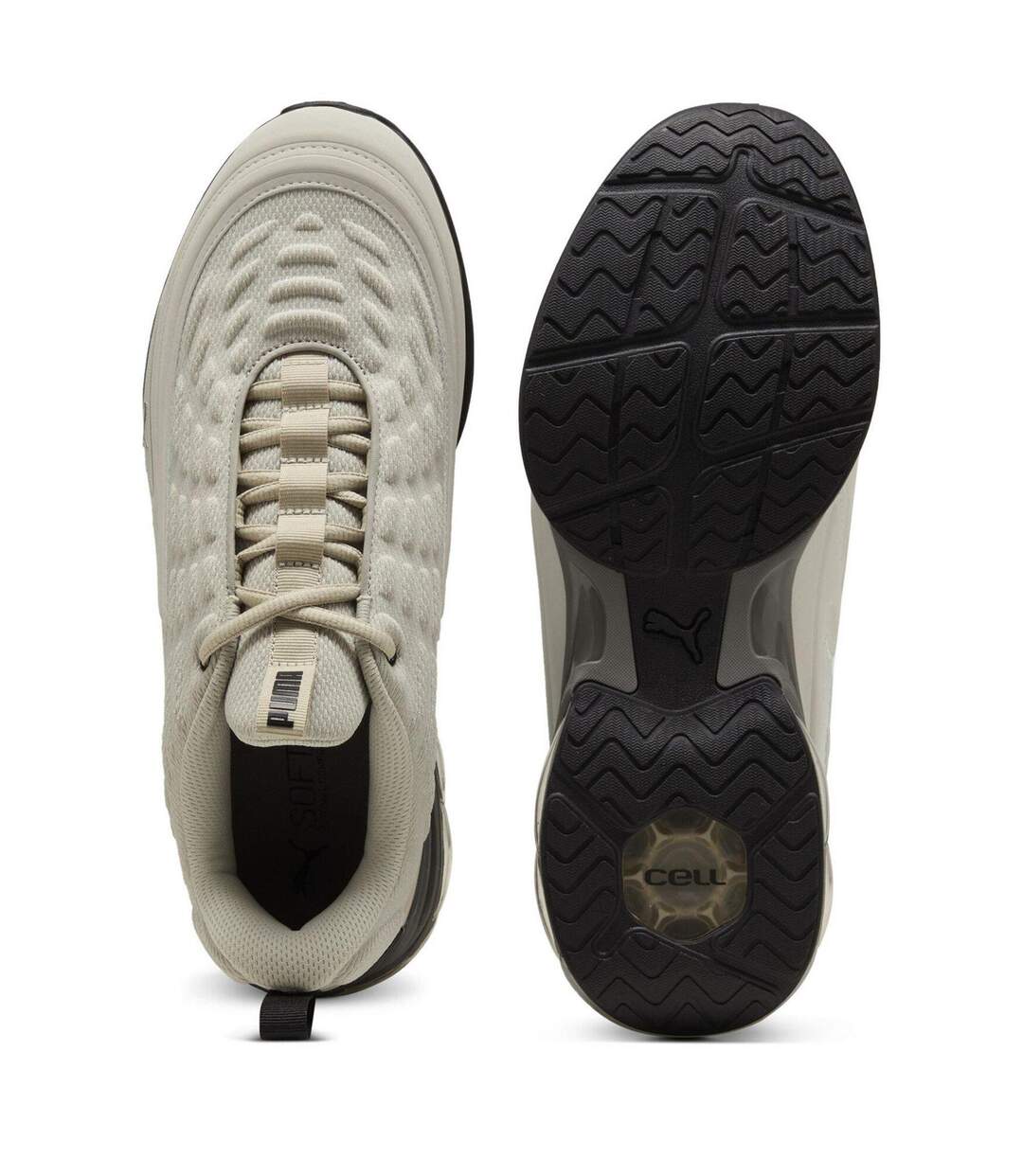 Mens Meza Logo Trainers Desert Dust Puma-3