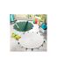 Tapis Rond Enfant Pompomparty 90cm Blanc & Vert