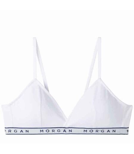 Soutien-gorge triangle coques amovibles blanc Isa