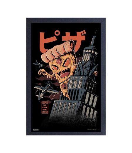 Ilustrata The Pizza Kong Framed Print (Black/Orange/Blue) (40cm x 30cm)