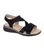 Womens/ladies Shimmer Touch Fastening Sandals Black Shimmer Boulevard-1