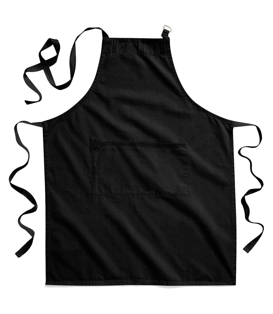 Unisex adult fairtrade full apron one size black Westford Mill-1