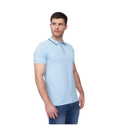 Polo samtrase homme bleu clair Duck and Cover