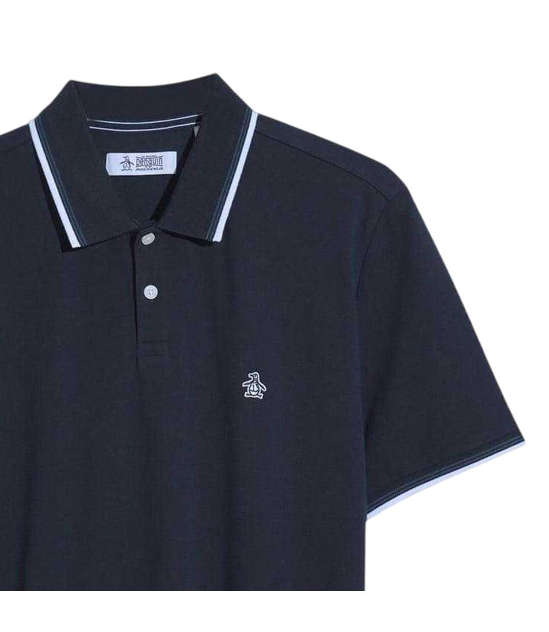 Polo Manches Courtes Motif/style À Rayures Homme Bleu Foncé Original Penguin-2