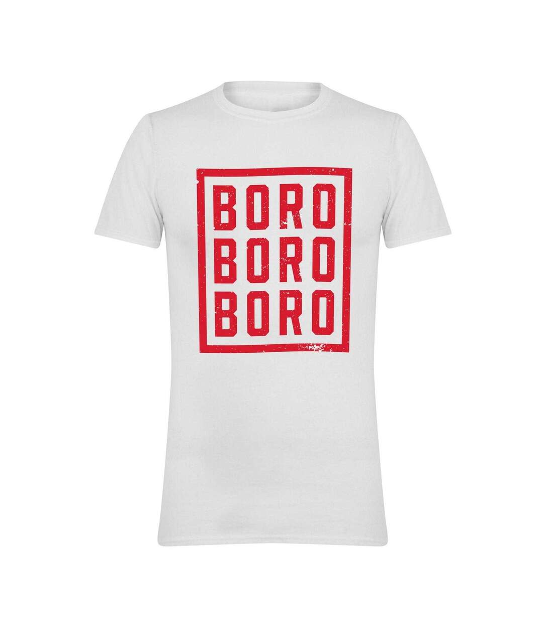 Unisex Adult Boro Distressed T-shirt Red White AWD-1