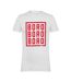 Unisex Adult Boro Distressed T-shirt Red White AWD-1