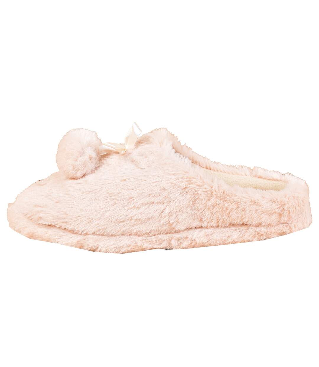 Pantoufles Femme Confort et Qualité Supérieure ETINCELLE Beige Pompon-2