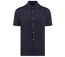 Chemise à manches courtes en lin - Homme - PATS517 - bleu marine-1