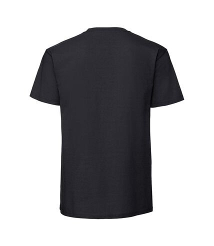 Mens iconic premium ringspun cotton t-shirt black Fruit of the Loom