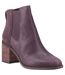 Womens/ladies Evelyn Leather Boots Plum Toms-1