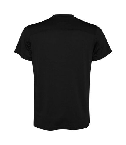 Mens slam short-sleeved sports t-shirt solid black Roly