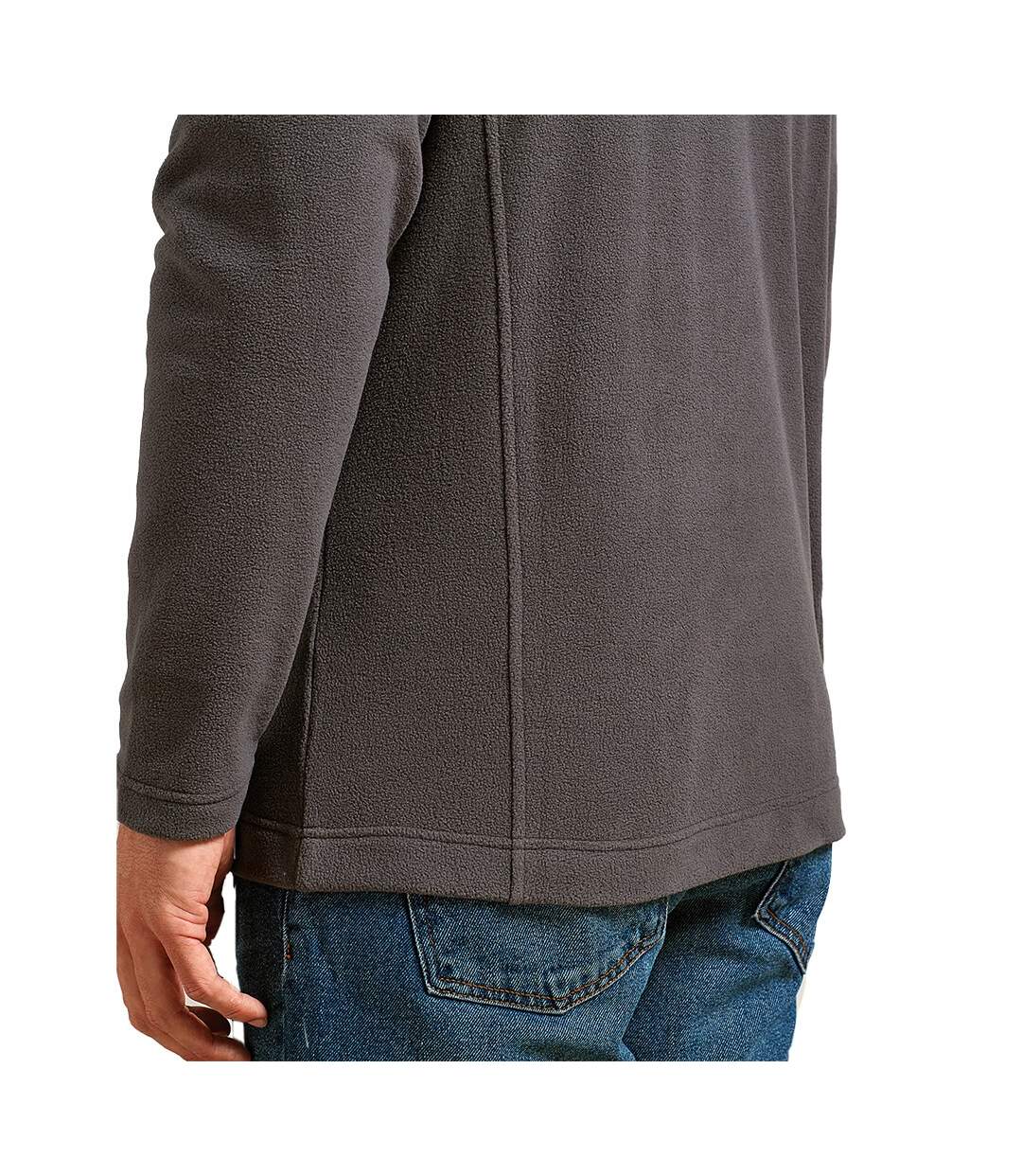 Unisex adult recyclight quarter zip fleece top dark grey Premier