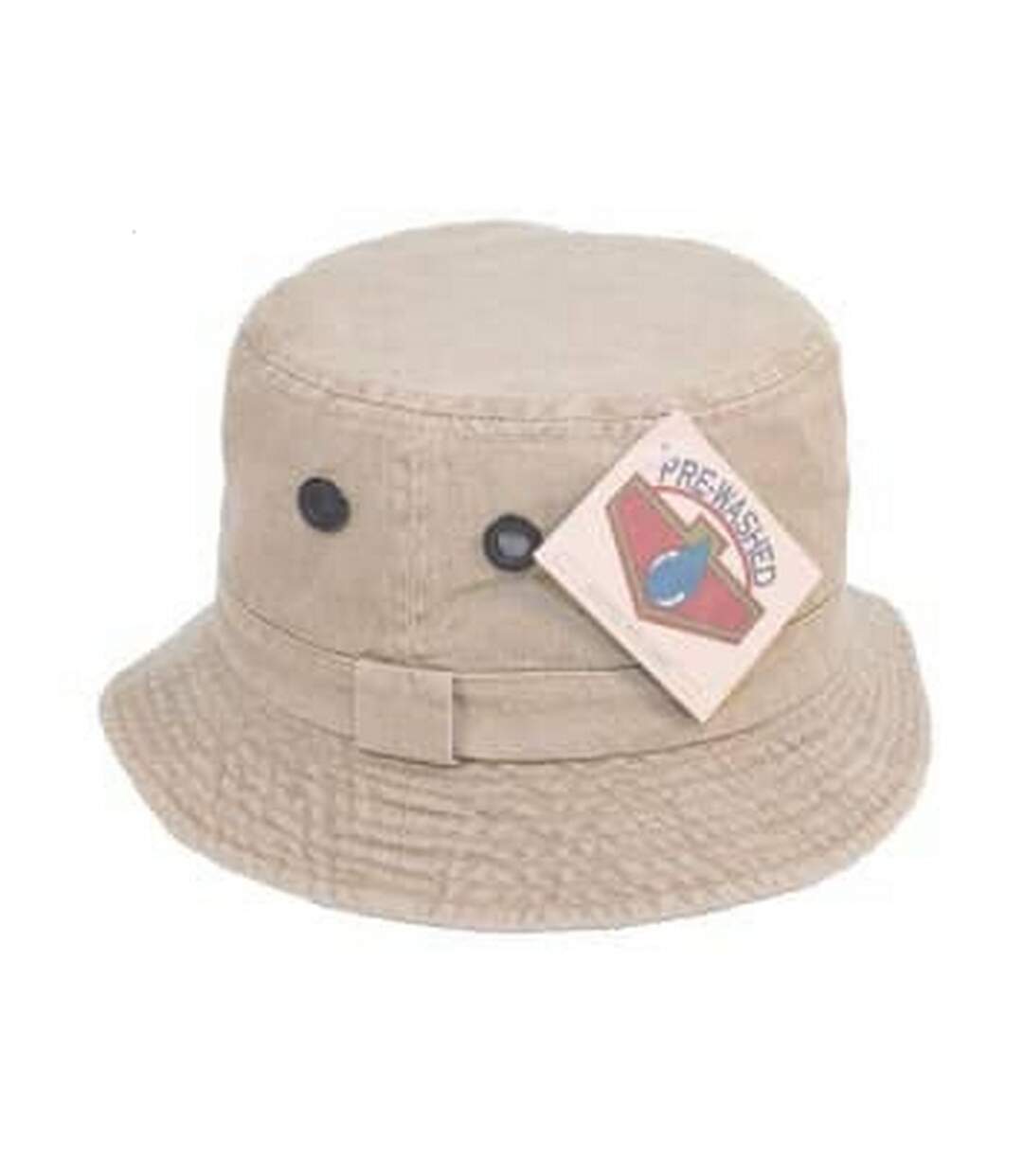 Adults Unisex Washed Denim Brush Hat Stone Generic-1