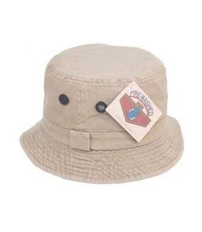 Adults Unisex Washed Denim Brush Hat Stone Generic