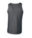 Mens softstyle plain tank top charcoal Gildan