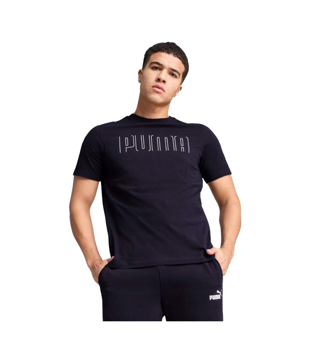 T-shirt Sport Style Graphique Homme Bleu Marine Puma-1