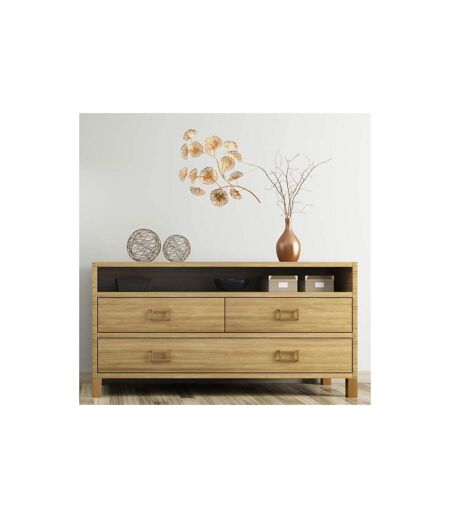 Décoration Murale en Métal Fleur 54cm Or