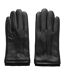 Mens Classic Leather Gloves Black French Connection-2