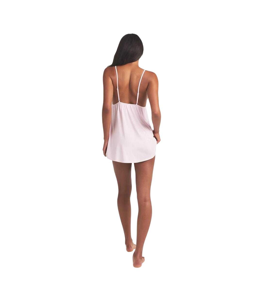 Womens/ladies Plain Nightie Barely Pink Skims-3