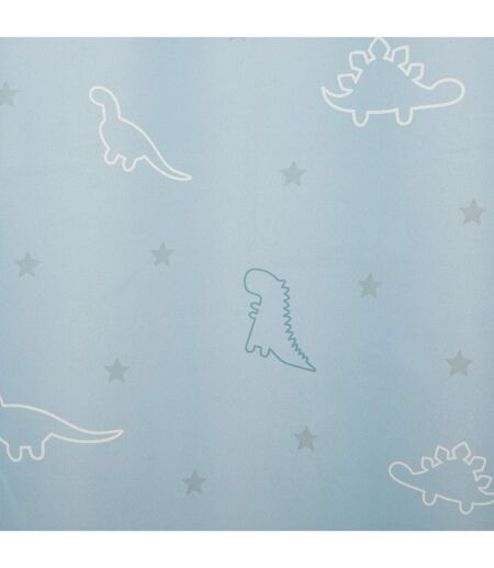 Lot de 2 Rideaux occultants phosphorescent pour enfant Dinosaure - 140 x 250 cm - Bleu