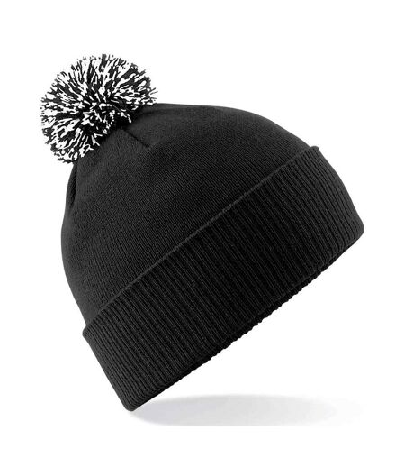 Bonnet snowstar adulte noir / blanc Beechfield