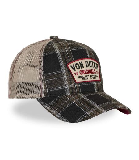 Casquette baseball  à carreaux avec filet et patch Carrreaux10 Vondutch