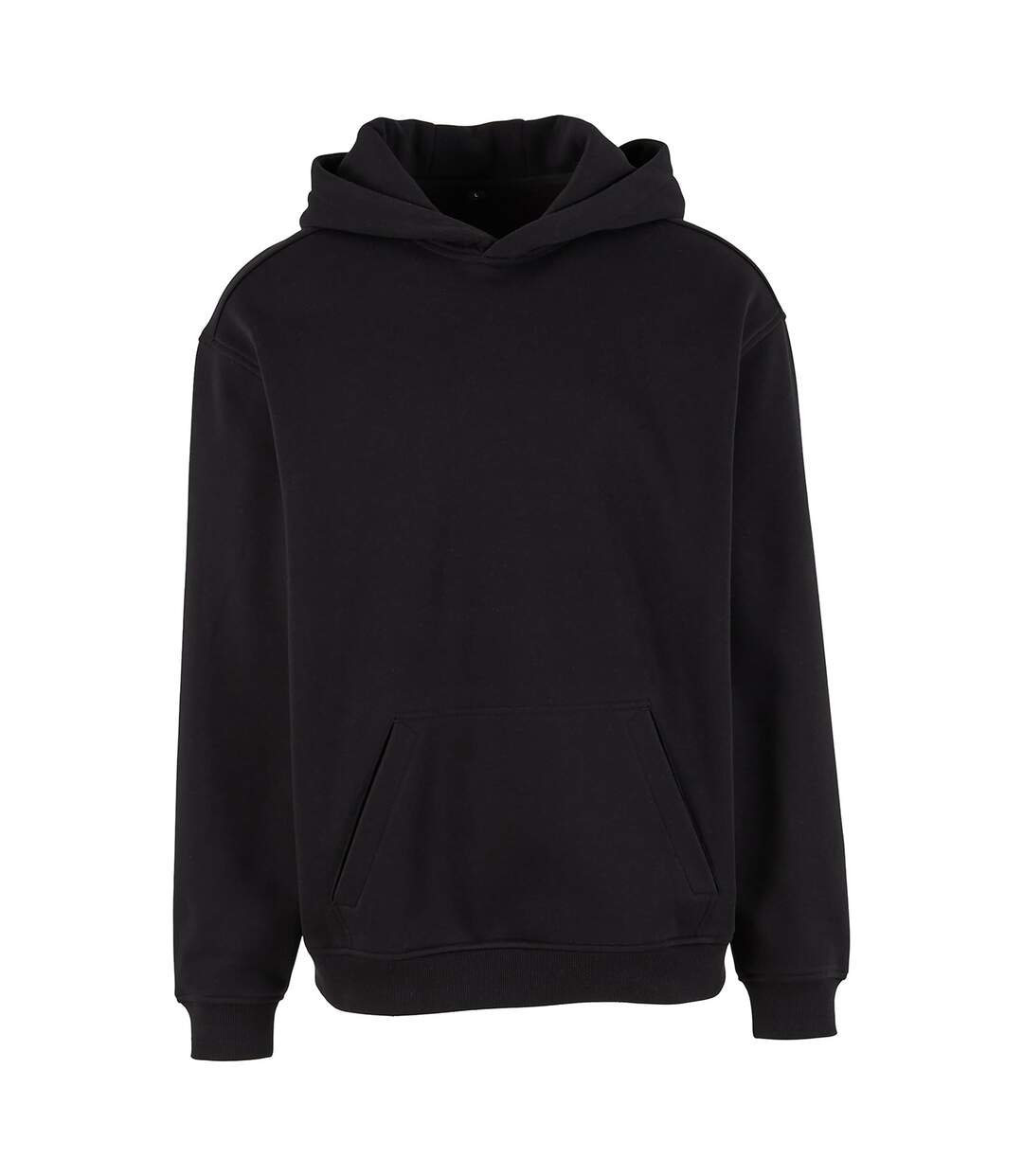 Mens Loose Fit Hoodie Black Build Your Brand-2