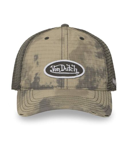Casquette baseball filet en ripstop effet usé avec patch Mac kamo Vondutch