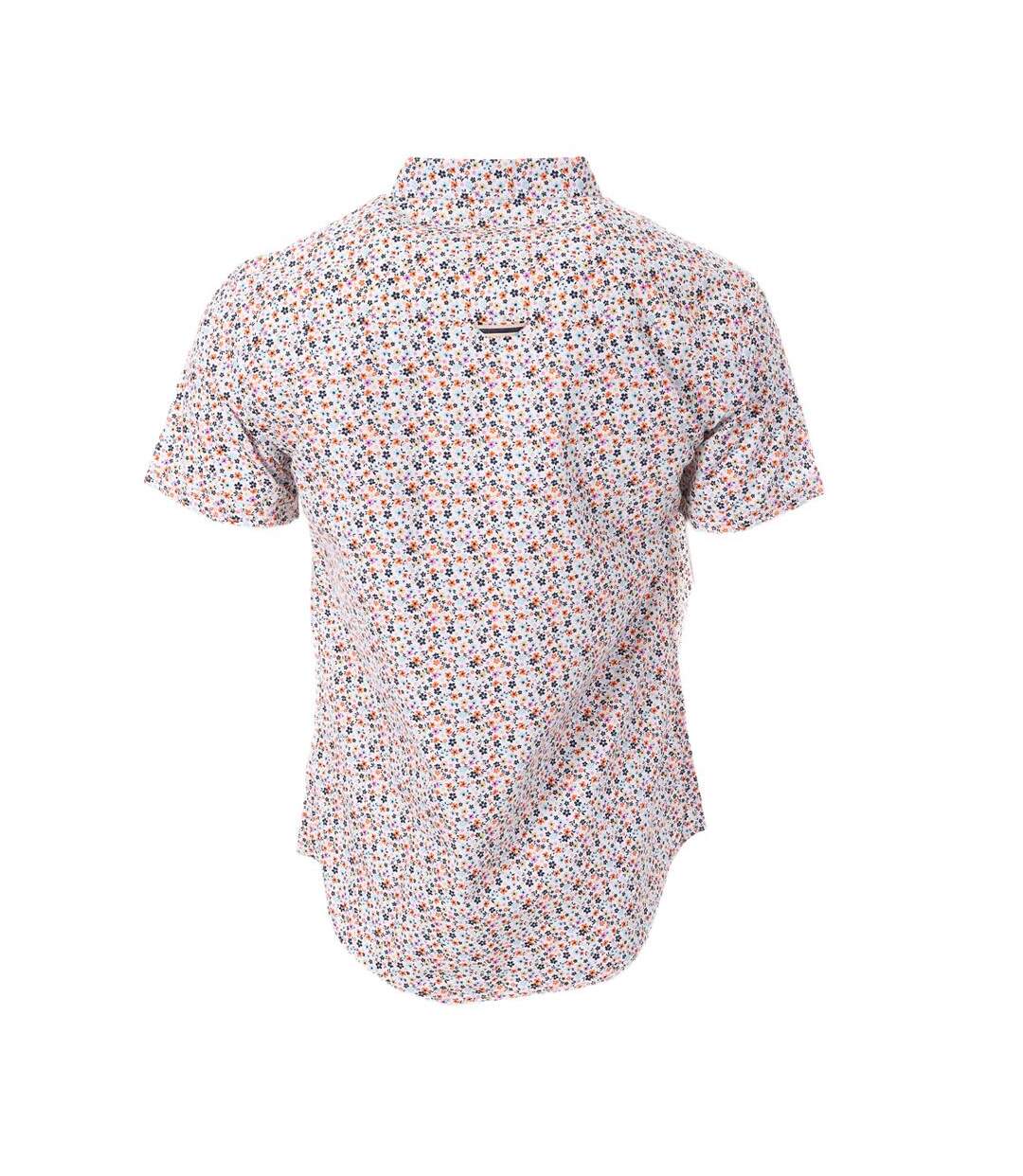 Chemise blanche/marine/orange homme rms26 4783 - l-2