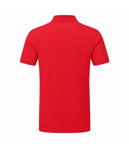 Polo Manches Courtes Motif/style Texturé Homme Rouge Orange TriDri