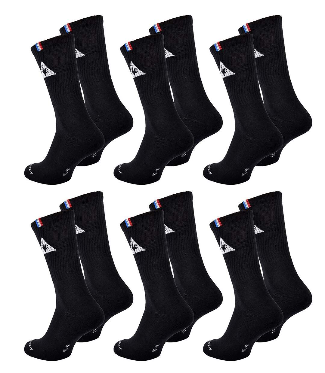 Chaussettes Homme LE COQ SPORTIF Pack de 6 9354 NOIR-3