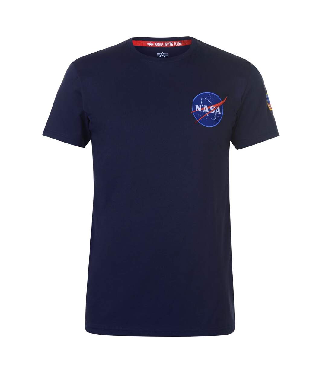 T-shirt Motif/style Navette Alpha Industries Homme Bleu Marine Foncé NASA-1