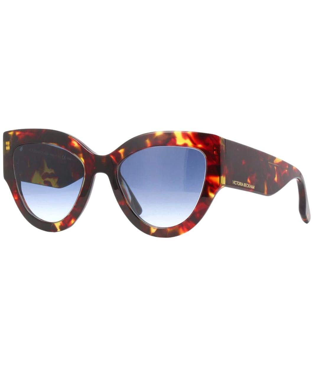 Lunettes De Soleil Motif/style Œil De Chat Femme Taille Unique Rouge Havane Victoria Beckham-1
