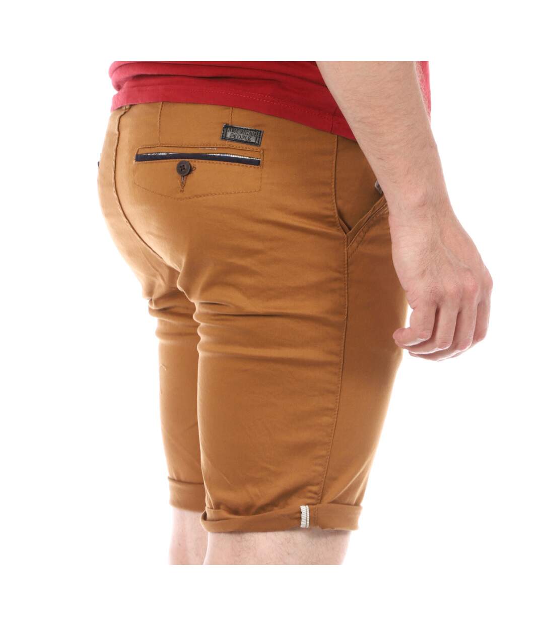 Short Marron Homme American People Most-2