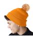 Bonnet snowstar adulte orange / blanc Beechfield-4