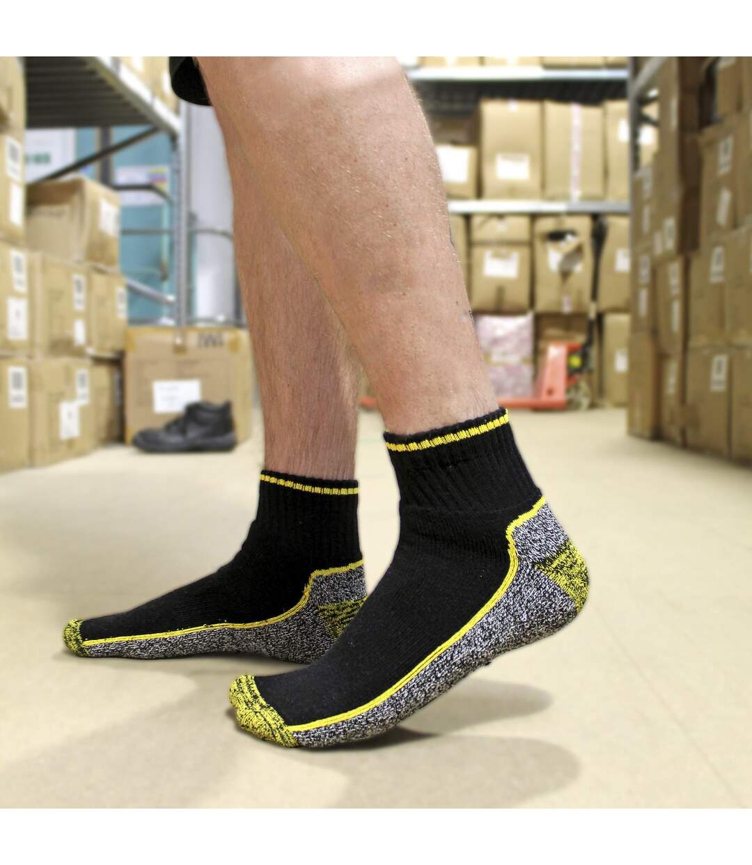 24 paires de chaussettes de travail courtes en bambou pour hommes multipack-4