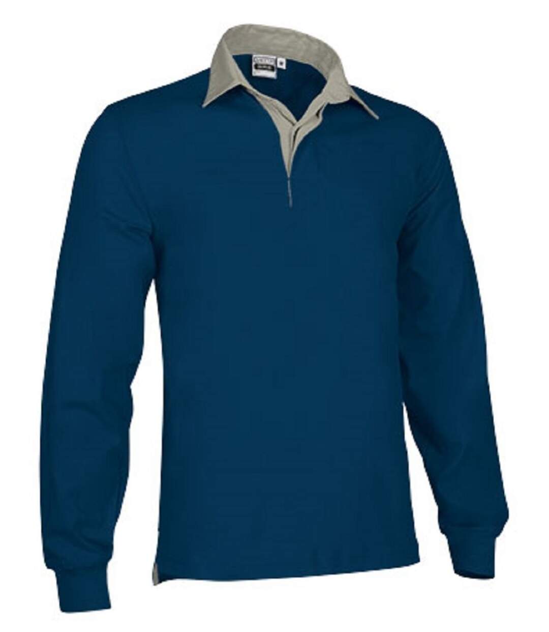 Polo rugby - Homme - réf SCRUM - bleu marine et beige-1