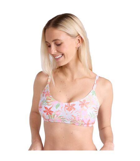 Womens/ladies skye bralette bikini top off white Animal