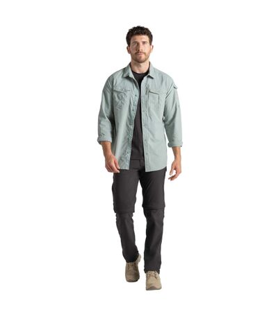 Mens Adventure Iii Nosilife Long-sleeved Shirt Lichen Green Craghoppers