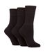 3 Pack Ladies Bamboo Socks Soft Breathable Cushioned Crew Socks-1
