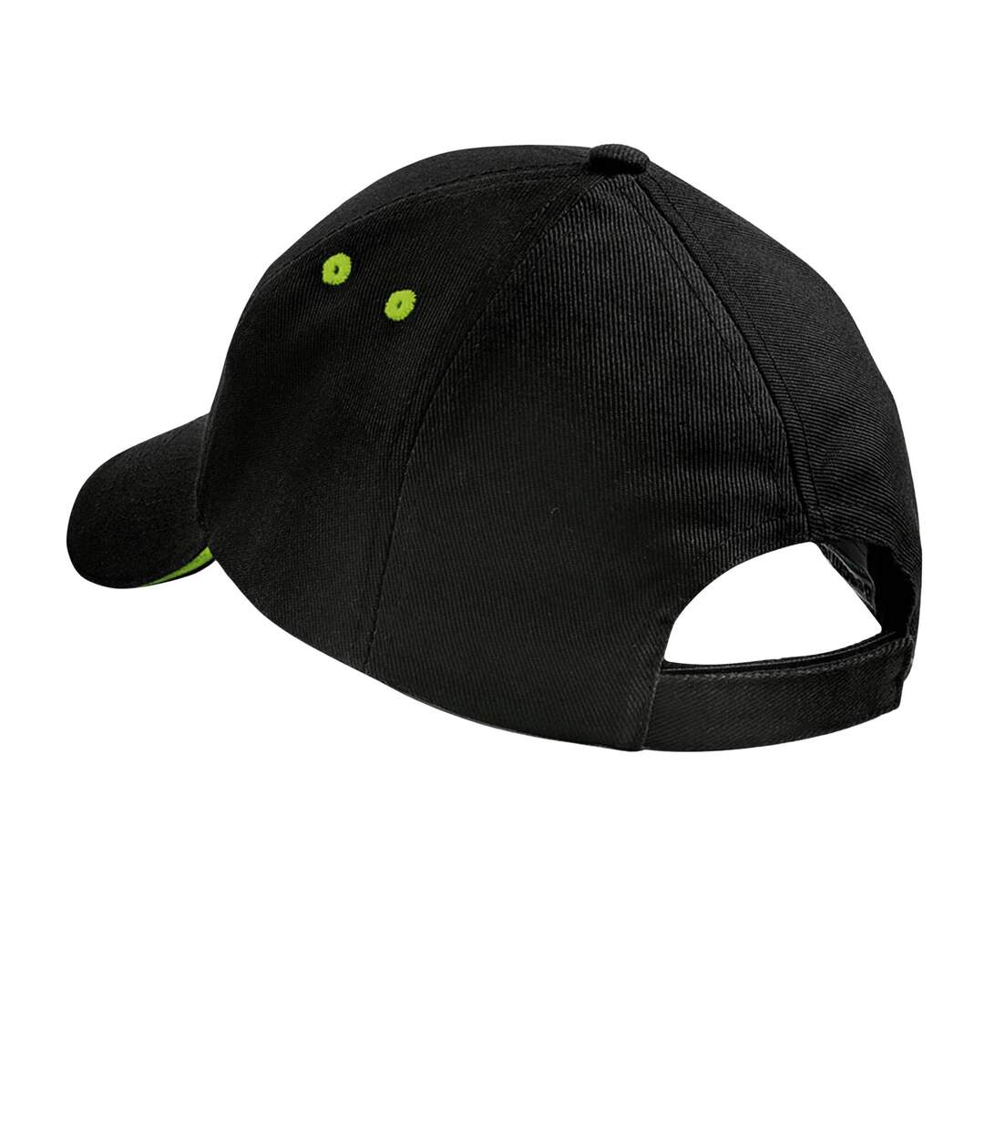 Casquette Ultimate Adulte Noir Vert Citron Beechfield-3