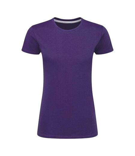 Womens/ladies Perfect Print Tee Purple SG