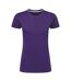 Womens/ladies Perfect Print Tee Purple SG-1