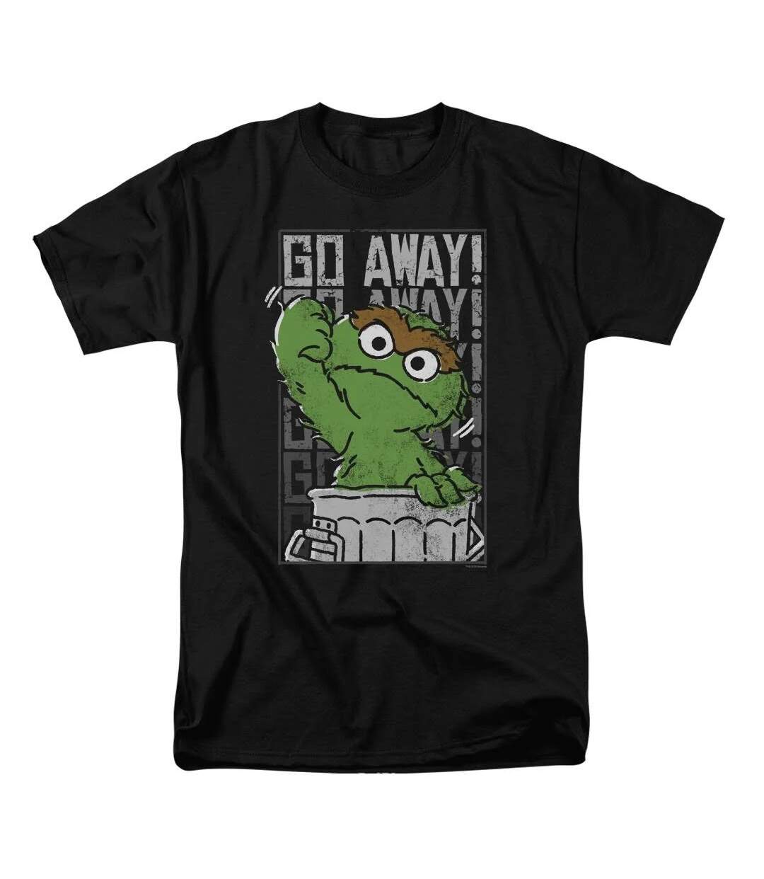 T-shirt Go Away Femme Noir Sesame Street-2